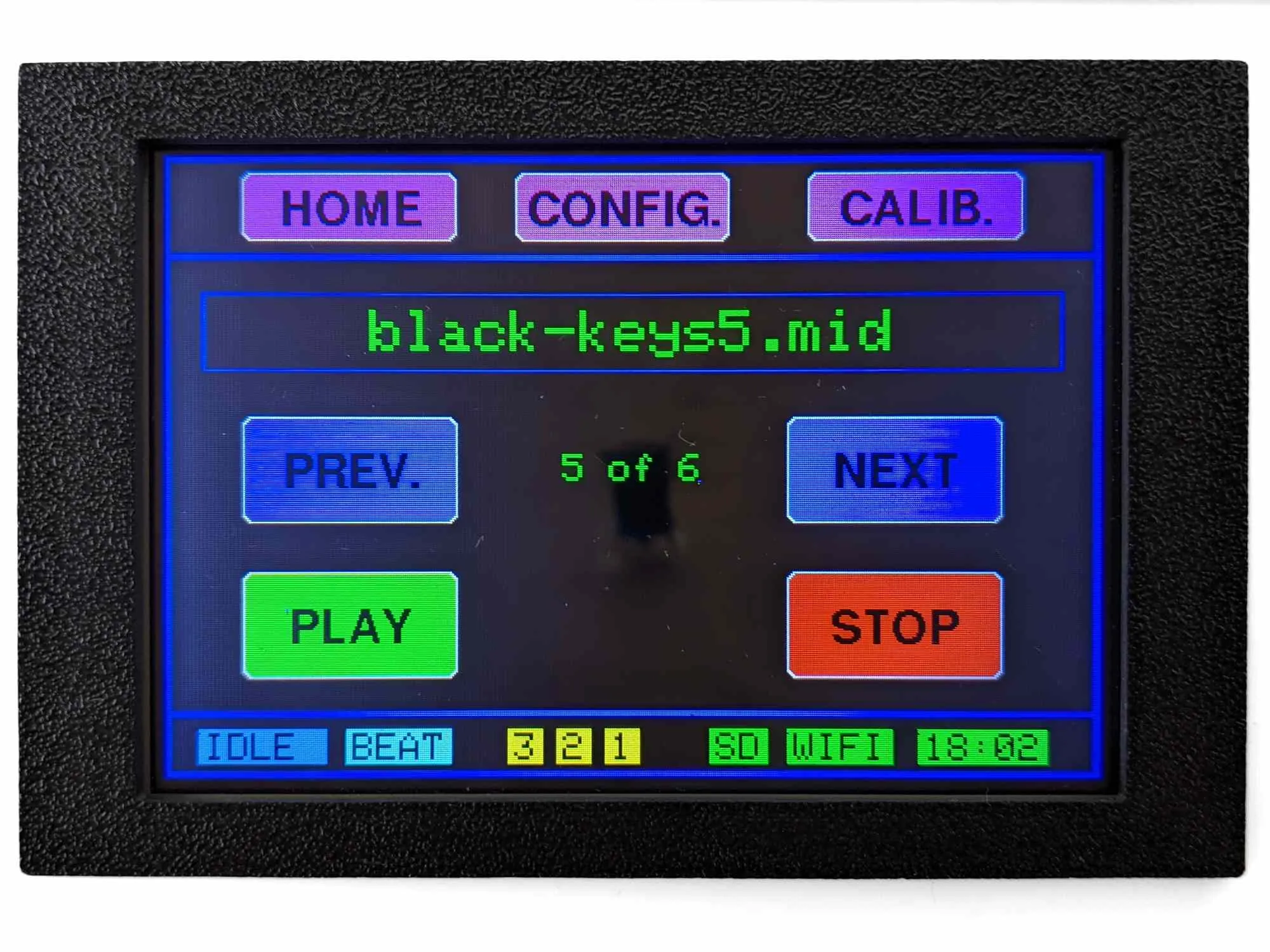 melodic chimes tft lcd display control panel