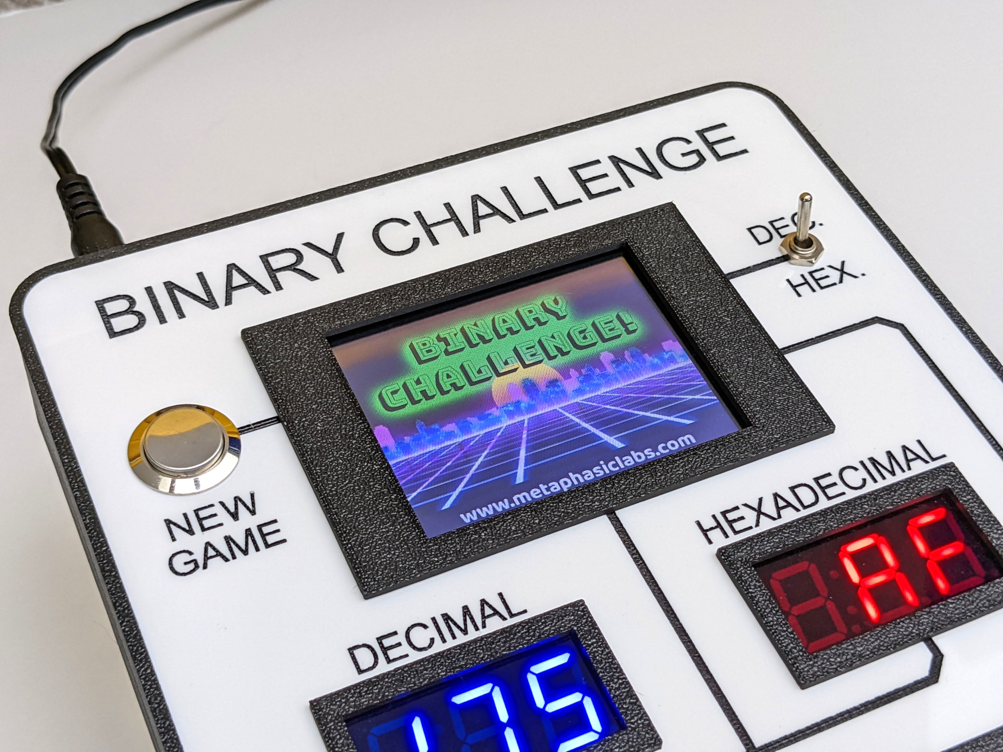 binary challenge lcd display