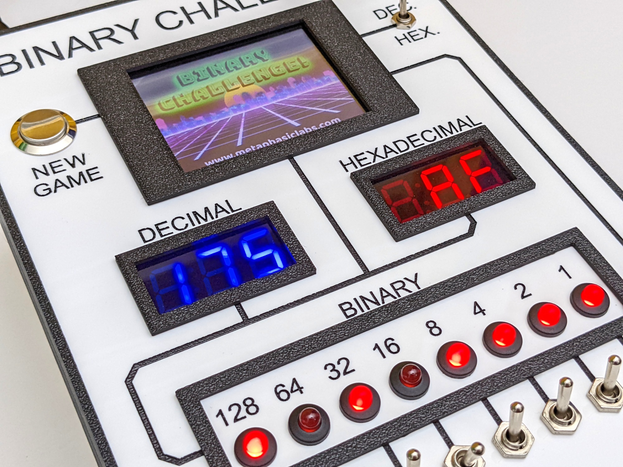 binary challenge led segment displays