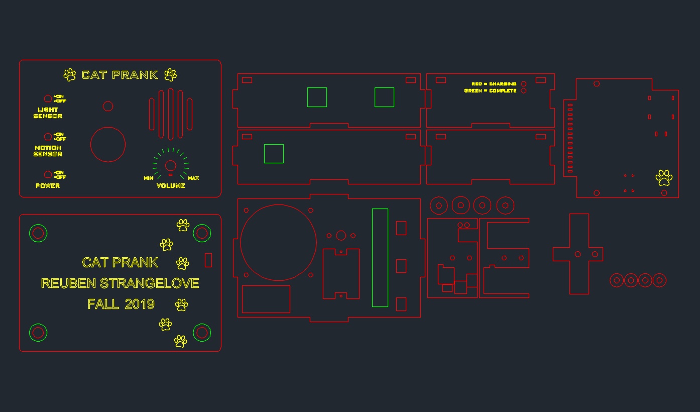 cat prank laser cut parts in cad