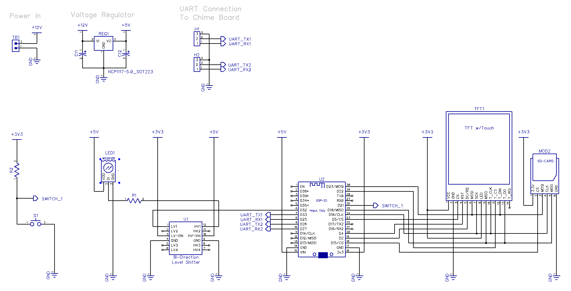 melodic chimes main controller schematic