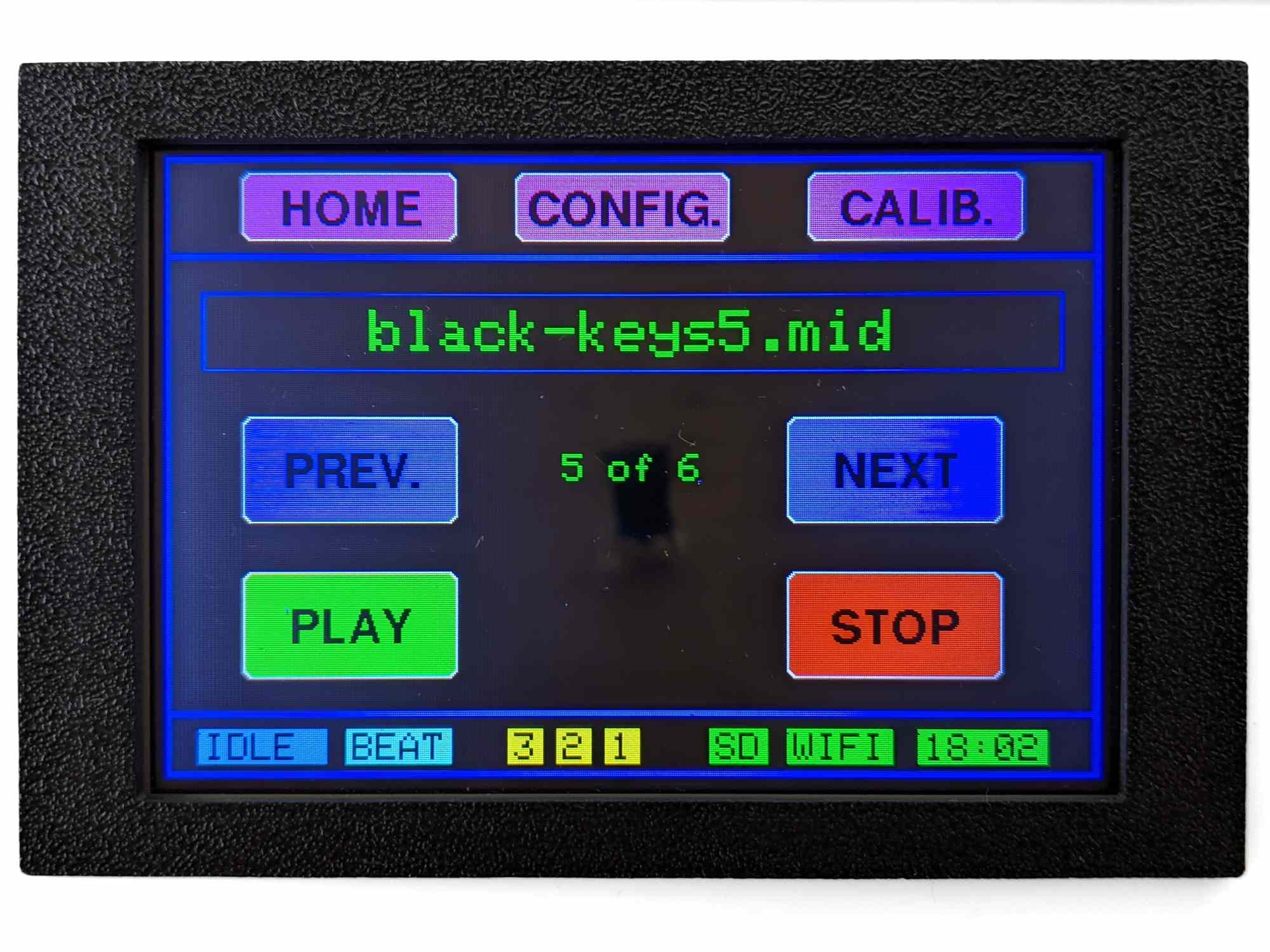 melodic chimes tft lcd display control panel